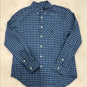 Ralph Lauren Blue and Black Casual Button Down Shirt